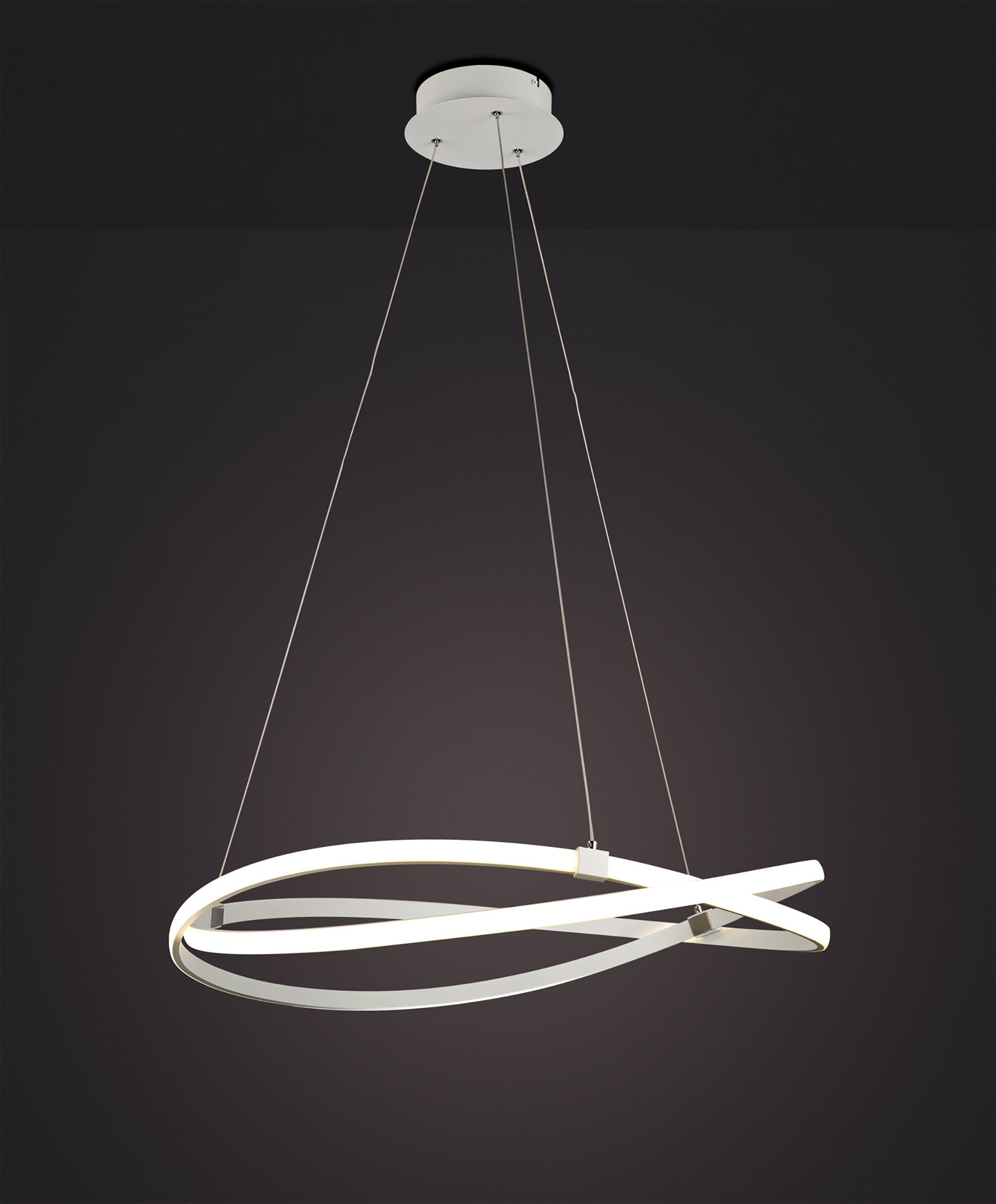 Infinity White Ceiling Lights Mantra Ring Pendants